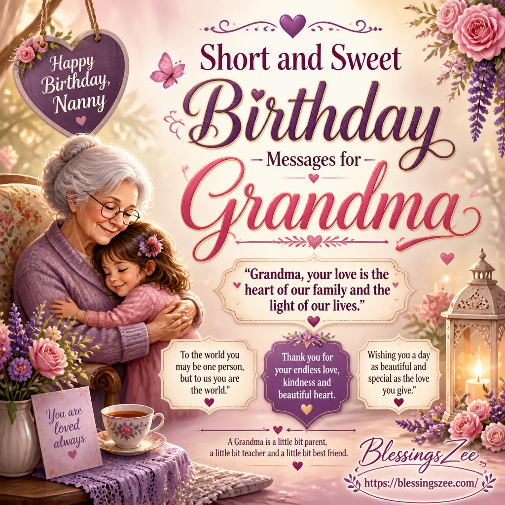 Short and Sweet Birthday Messages for Grandma